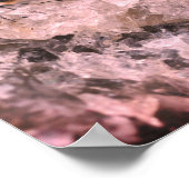 Paarse Damselfly op Kwartz Rock dicht Poster (Hoek)