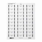 paarse damtbruiloft, retouradreslabel etiket (Full Sheet)