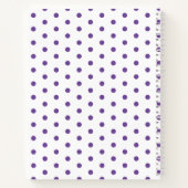 Paarse Dance Ballerina Gymnastiek Naam Polka Dot Notitieboek (Achterkant)