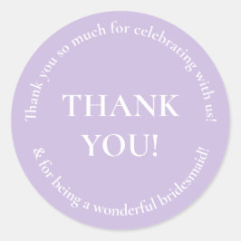Paarse dank u bruiloftsgunst Sticker