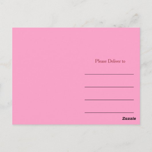 Paarse dank u Rustic Briefkaart (Achterkant)