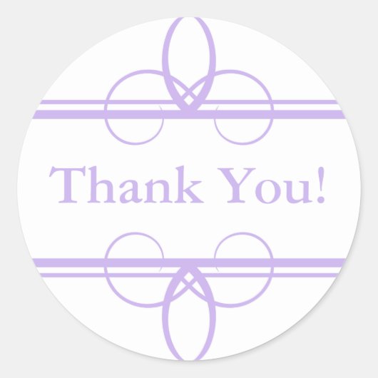 Paarse dank u Stickers en huwelijksgunstigheidslab (Voorkant)