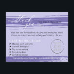 Paarse dank u wassen tips zorginstructie flyer<br><div class="desc">Paarse dank u wassen tips zorginstructie</div>