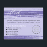 Paarse dank u wassen tips zorginstructie flyer<br><div class="desc">Paarse dank u wassen tips zorginstructie</div>