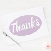 Paarse dank voor eenvoudige zakensticker ovale sticker (Envelop)