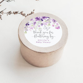 Paarse dank voor het vlotteren door klassieke rond ronde sticker