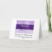 Paarse dank voor uw kaarten (Achterkant)