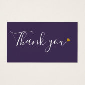 Paarse Dankjewel Winkel Kortingkaart Visitekaartje (Voorkant)