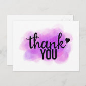 Paarse Dankjewelanskaart Briefkaart (Voorkant / Achterkant)
