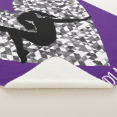 Paarse dans deken met een gladde zilveren hart. (3/4)