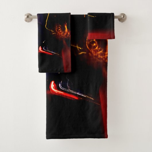 paarse dansbaasjes voor auto's bad handdoek (Insitu)