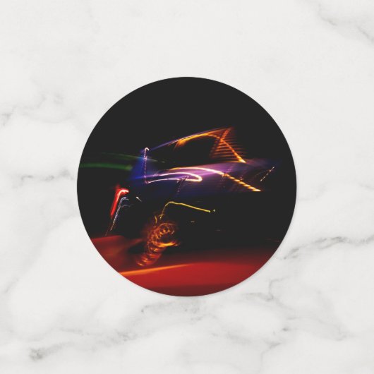 paarse dansconferentie confetti (Kleine voorkant)