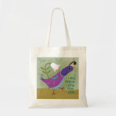 Paarse Dansende Quail met Lily Tote Bag (Voorkant)