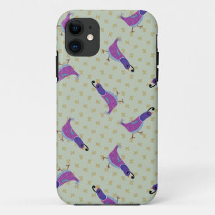 Paarse Dansende Quail Pattern iPhone 5/5S Hoesje