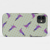 Paarse Dansende Quail Pattern iPhone 5/5S Hoesje (Achterkant (horizontaal))