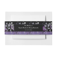 Paarse dansende skeletten gotische bruiloft