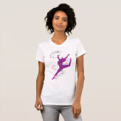 Paarse danser met sterren T-shirt (Voorkant volledig)