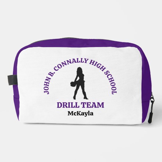 Paarse danser van het drillteam van de middelbare  toilettasje (Voorkant)