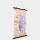 Paarse datum hangend wandkleed (Gebogen)