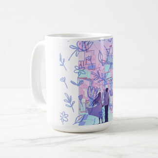Paarse datum koffiemok