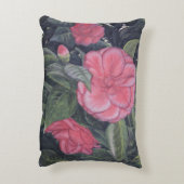Paarse Dawn Camellia Kussen (Achterkant (Verticaal))