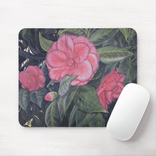 Paarse Dawn Camellia Mousepad Muismat (Met muis)