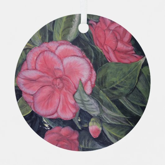 Paarse Dawn Camellia Ornament (Voorkant)