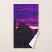 Paarse Dawn NYC Skyline Bad Handdoek (Handdoek)