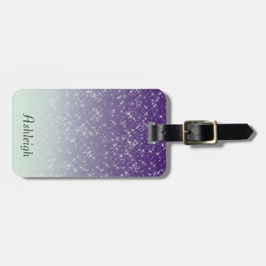 Paarse Daze Bagagelabel (Voorkant horizontaal)