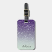 Paarse Daze Bagagelabel (Voorkant verticaal)