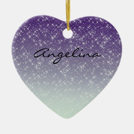 Paarse Daze Keramisch Ornament (Voorkant)