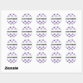 Paarse Daze Ronde Sticker (Vel)