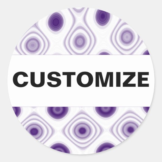 Paarse Daze Ronde Sticker (Voorkant)