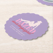 Paarse Dazed & Engaged Feest Papier Coaster Kartonnen Onderzetters (Gekanteld)