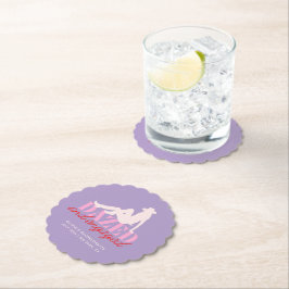 Paarse Dazed & Engaged Feest Papier Coaster Kartonnen Onderzetters