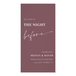 Paarse de avond voor repetitie diner Poster