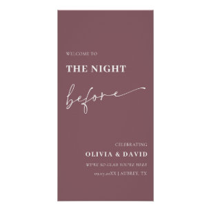 Paarse de avond voor repetitie diner Poster