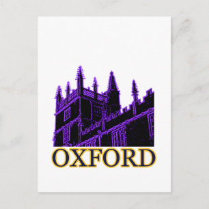 Paarse de Spiralen van de Bouw van Oxford Engeland Briefkaart