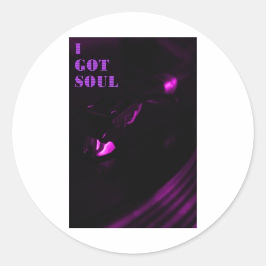 Paarse decks Ik kreeg Soul Text Sticker (Voorkant)