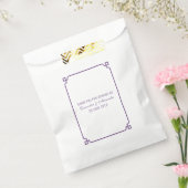 Paarse Deco Chic Wedding Bedankzakje (Gezegeld)