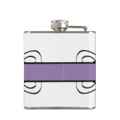 Paarse Deco Flourish Flask Heupfles (Achterkant)