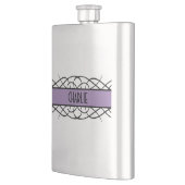 Paarse Deco Flourish Flask Heupfles (Links)