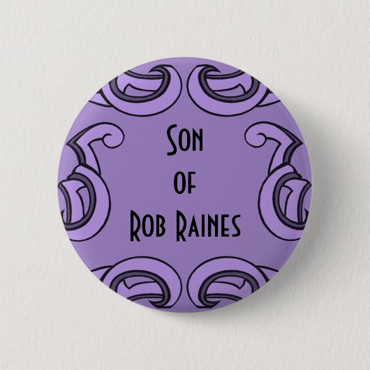 Paarse Deco-naamtag Ronde Button 5,7 Cm (Voorkant)