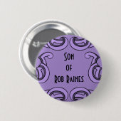 Paarse Deco-naamtag Ronde Button 5,7 Cm (Voorkant /achterkant)