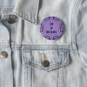 Paarse Deco-naamtag Ronde Button 5,7 Cm (In situ)