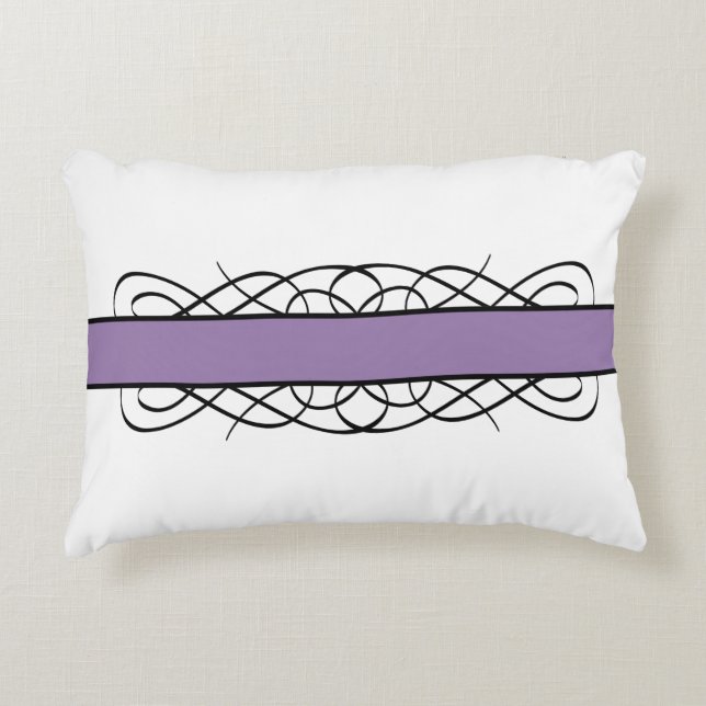 Paarse deco Vourish Accent Pillow Kussen (Voorkant)