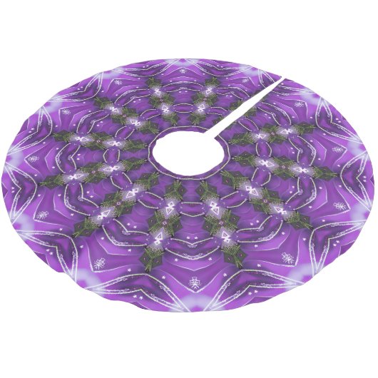 Paarse decoratieve boomrok kerstboom rok (Gekanteld)