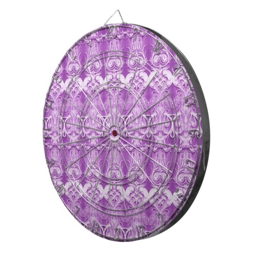 Paarse decoratieve dartbord (Voorkant Rechts)