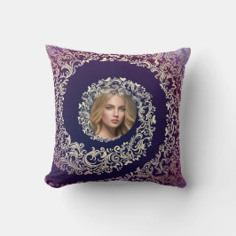 Paarse decoratieve foto kussen