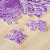 Paarse Decoratieve Jigzaag Puzzle Legpuzzel (Zijkant)